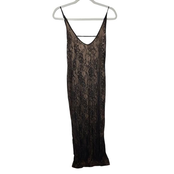 ASOS DESIGN Black Lace Cami Slip Maxi Dress Sz M NWOT Evening Gown - Picture 4 of 16